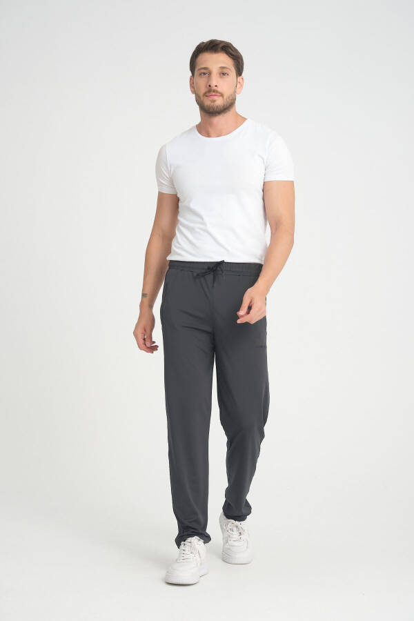 Men's Anthracite Relaxed Fit Straight Leg Sweatpants - 6