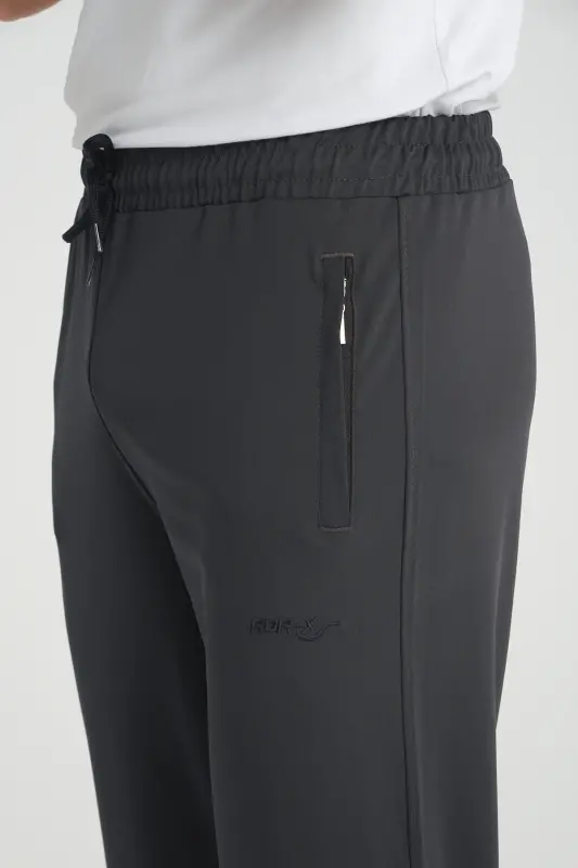 Men's Anthracite Relaxed Fit Straight Leg Sweatpants - 3
