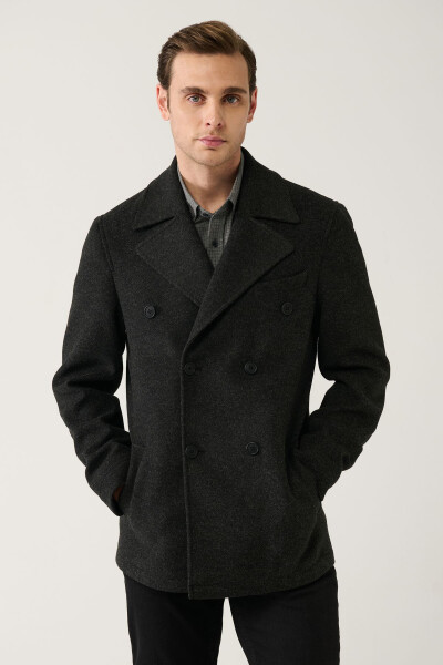 Men's Anthracite Short Coat - 7