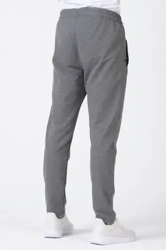 Men's Anthracite Straight Leg Detailed Sweatpants-Anthracite - 3