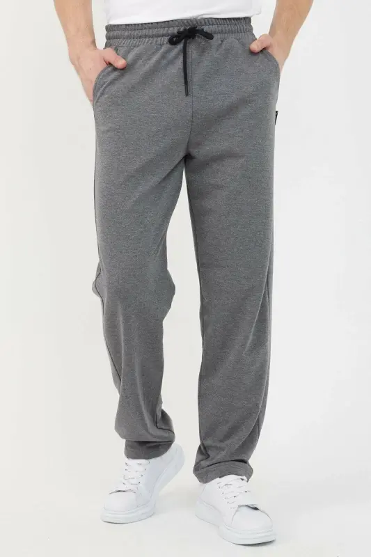 Men's Anthracite Straight Leg Relaxed Fit Sweatpants-ANTHRACITE - 1