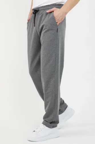 Men's Anthracite Straight Leg Relaxed Fit Sweatpants-ANTHRACITE - 3