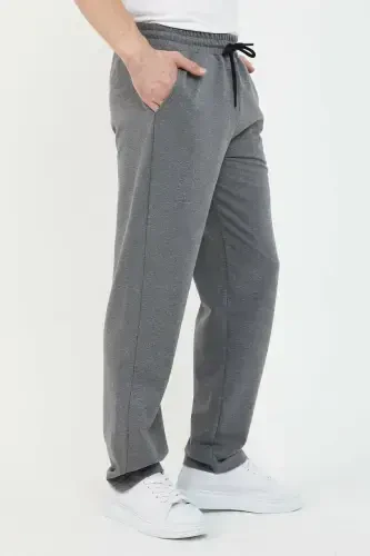 Men's Anthracite Straight Leg Relaxed Fit Sweatpants-ANTHRACITE - MMETALIC (1)