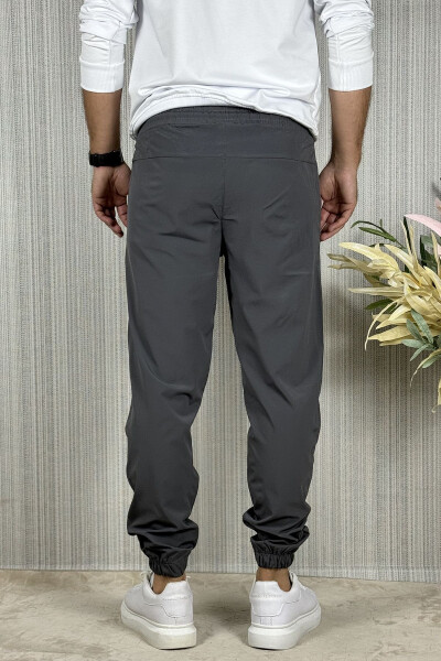 Men's Anthracite Summer Outdoor Sport Lycra Jogger Pants - 12