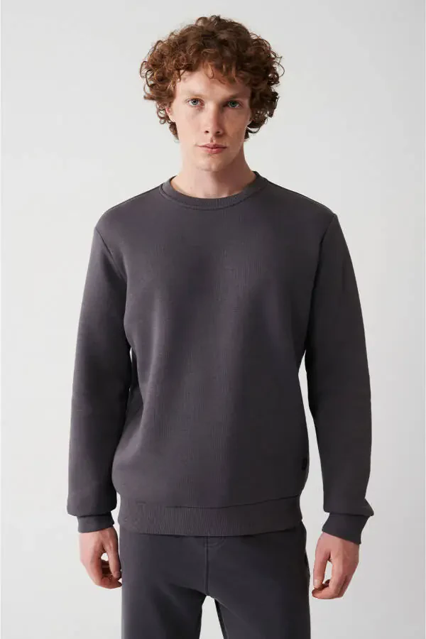 Men's Anthracite Unisex Sweatshirt - 7
