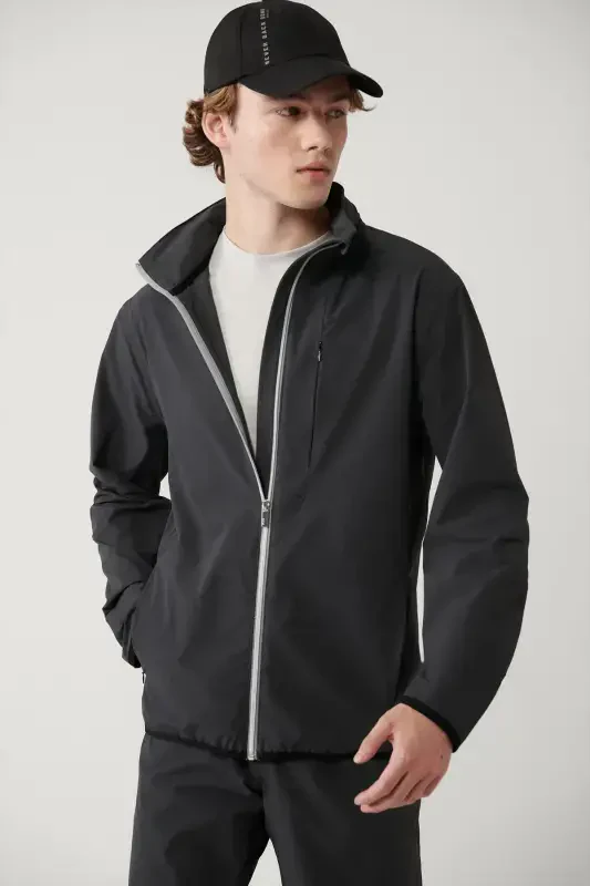Men's Anthracite Waterproof Jacket - AVVA