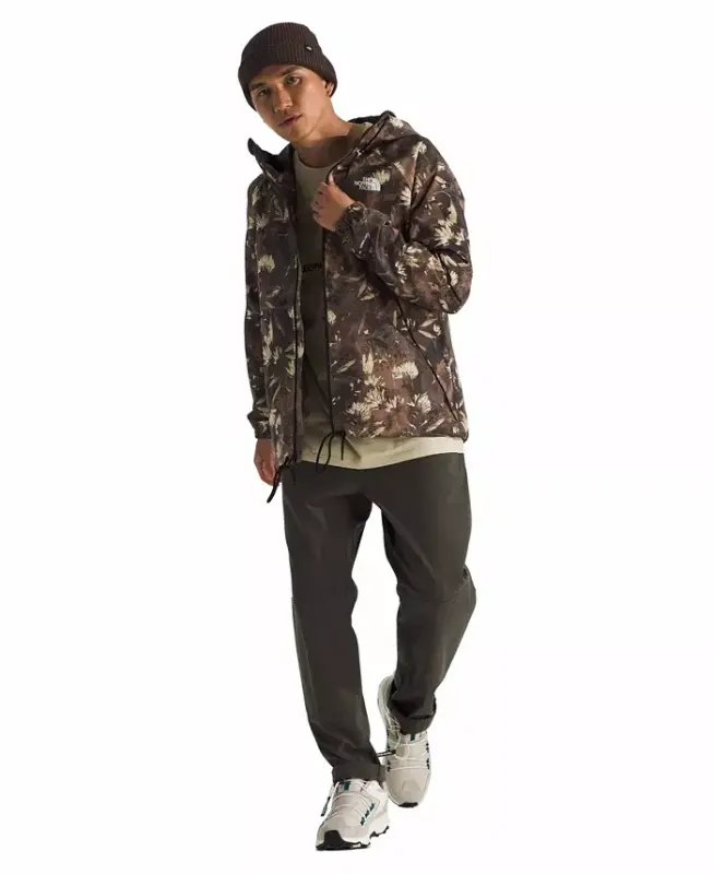 Men's Antora Rain Hoodie - Latte prairie flowers print - 2