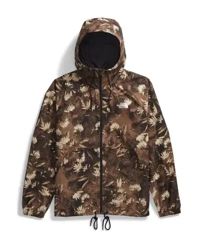 Men's Antora Rain Hoodie - Latte prairie flowers print - 3