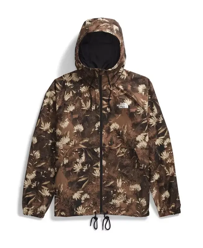 Men's Antora Rain Hoodie - Latte prairie flowers print - 3