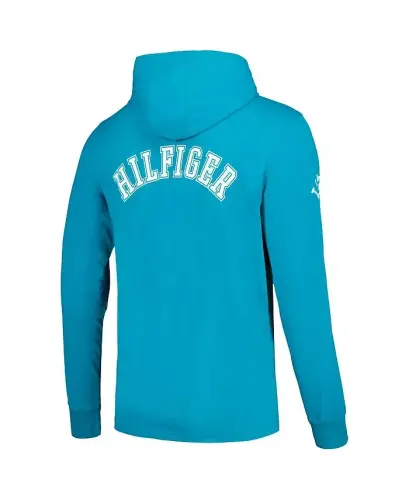 Men's Aqua Miami Dolphins Morgan Uzun Qisma Hoodie T-ko'ylak - Aqua - 3