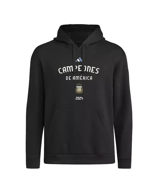 Men's Argentina National Team 2024 Copa America Champions Pullover Hoodie-White - 6