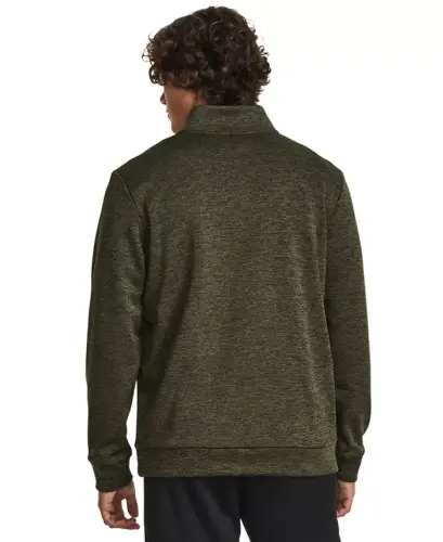 Men's Armour Fleece® Twist Quarter-Zipper Sweatshirt-390 Marine - 3