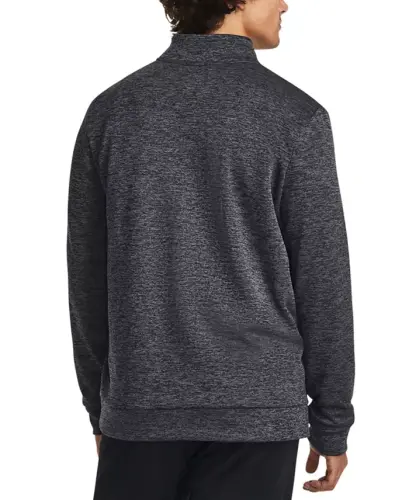 Men's Armour Fleece Twist Quarter-Zipper Sweatshirt - Black - 3