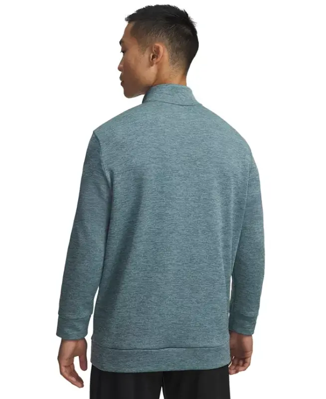 Men's Armour Fleece Twist Quarter-Zipper Sweatshirt - Jasper Blue/Black - 3