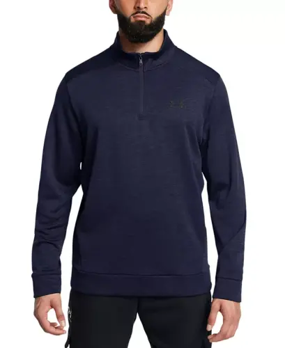 Men's Armour Fleece Twist Quarter-Zipper Sweatshirt - Midnight Navy/Black 