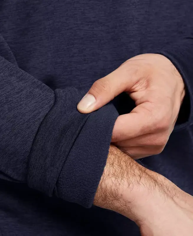 Men's Armour Fleece Twist Quarter-Zipper Sweatshirt - Midnight Navy/Black - 2