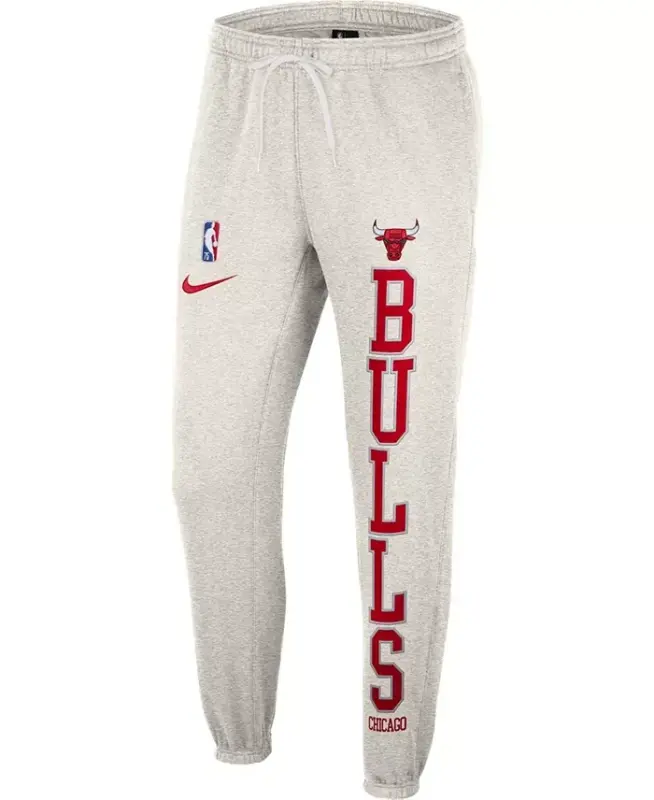 Men's Ash, Red Chicago Bulls 75Th Anniversary Courtside Fleece Pants - 2