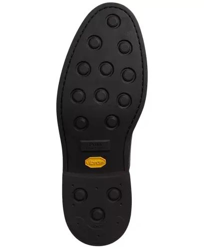 Men's Asher Leather Cap-Toe Dress Shoe-Black - 3