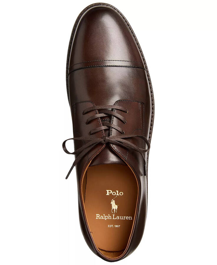 Men's Asher Leather Cap-Toe Dress Shoe Polo Brown - 4