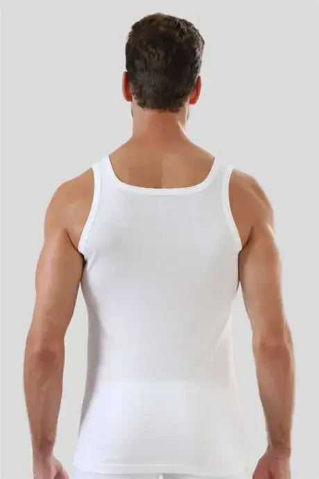 Men's Assorted Ribbed Tank Top 3-Pack 100% Cotton - 9