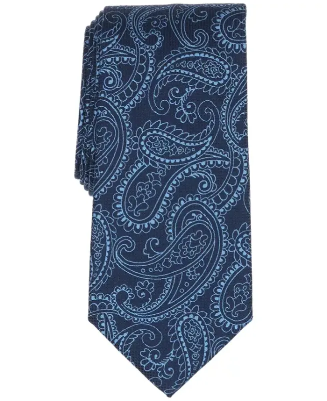Men's Athleas Paisley Tie, Exclusively at Modazone - True Navy - CLUB ROOM