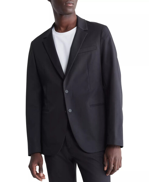 Men's Athletic Slim-Fit Stretch Blazer Black Beauty - 1