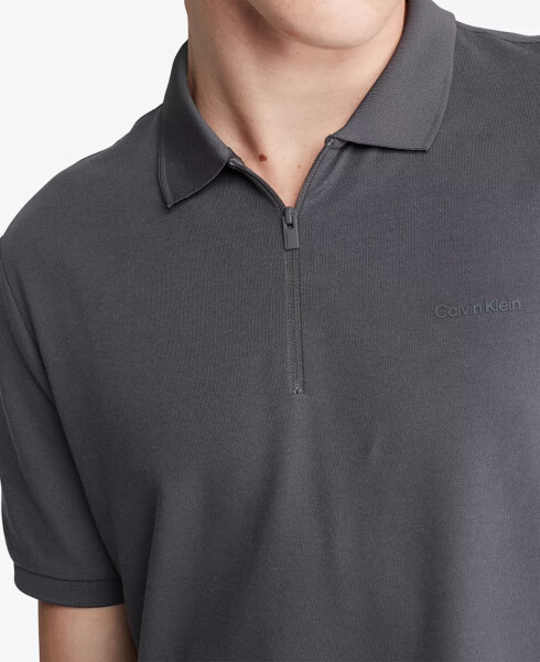 Men's Athletic Tech Zip Polo Shirt Forged Iron - 3