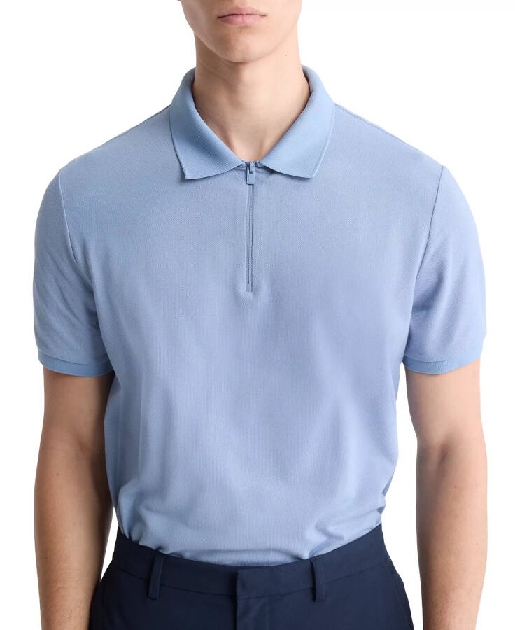 Men's Athletic Tech Zip Polo Shirt Troposphere - 3