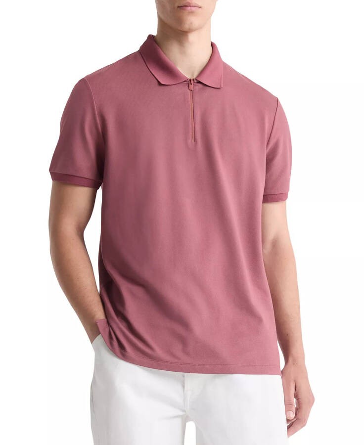 Men's Athletic Tech Zip Polo Shirt Wild Ginger - 1