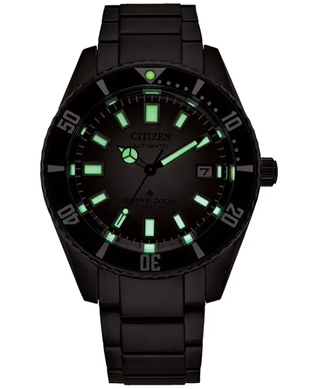 Men's Automatic Promaster Black Titanium Bracelet Watch 42mm-Black - 4