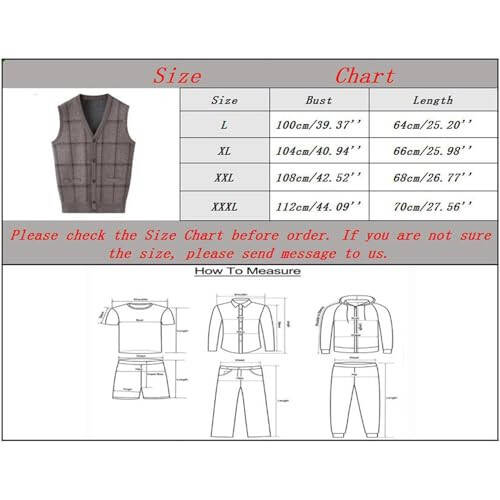 Mens Autumn Winter Casual Fashion V Neck Sleeveless Knit and Fleece Vest Sweater Vest Cardigan Sweater Vests - 2