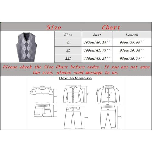 Mens Autumn Winter Casual Fashion V Neck Sleeveless Knit and Fleece Vest Sweater Vest Polyester Cardigans Men - 3