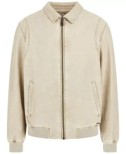Men's Aviator Relaxed-Fit Faux-Leather Bomber Jacket - 3