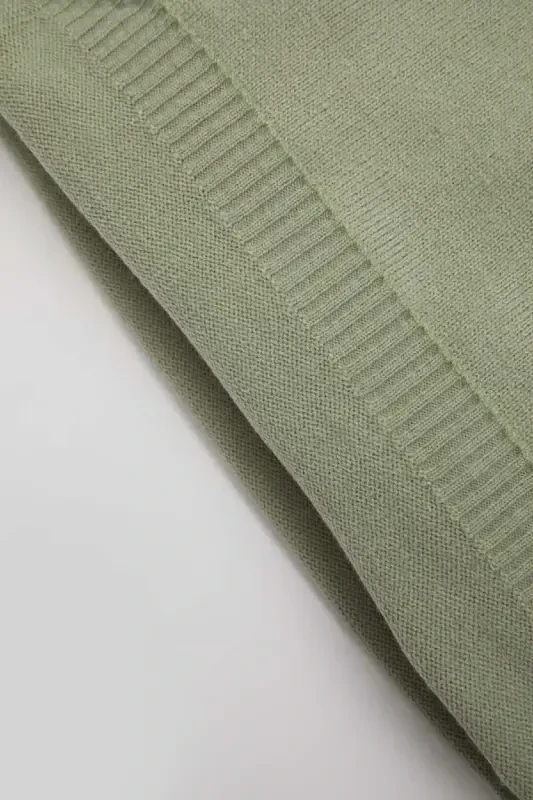 Men's Baby Bike Collar Basic Plain Knit Sweater A5036a524au-Green - 3