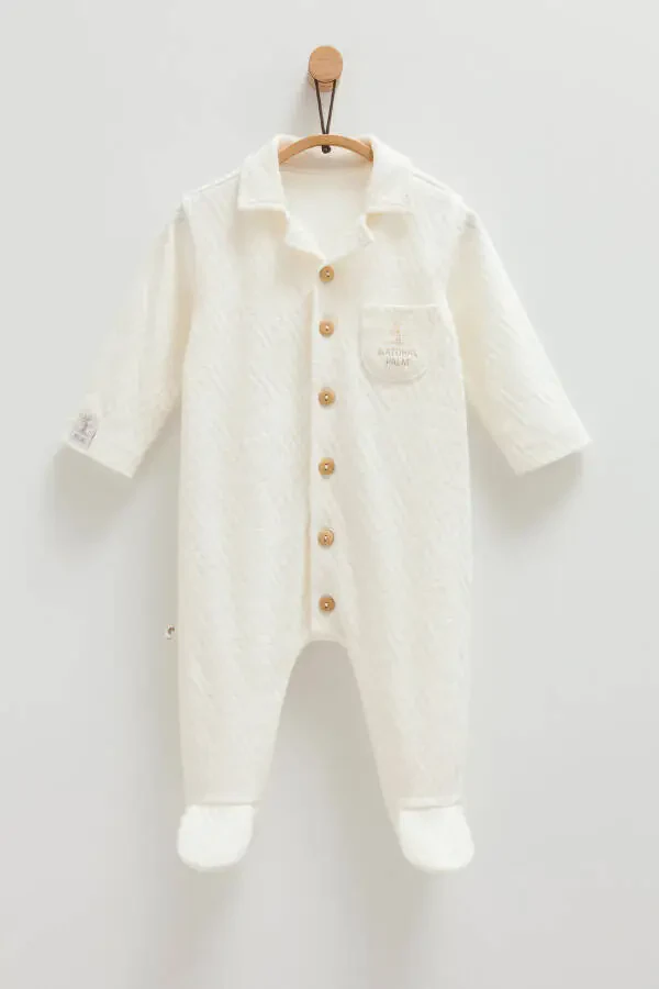MEN'S BABY JUMPSUIT %100 ORGANIC COTTON (1-3 , 3-6 A - 1