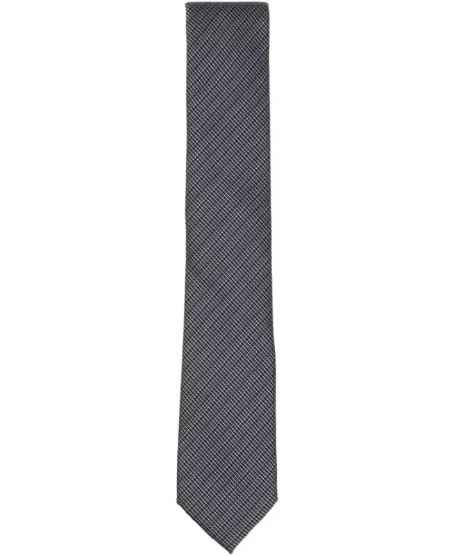 Men's Balaton Textured Stripe Tie, Exclusively at Modazone - Onyx - 2