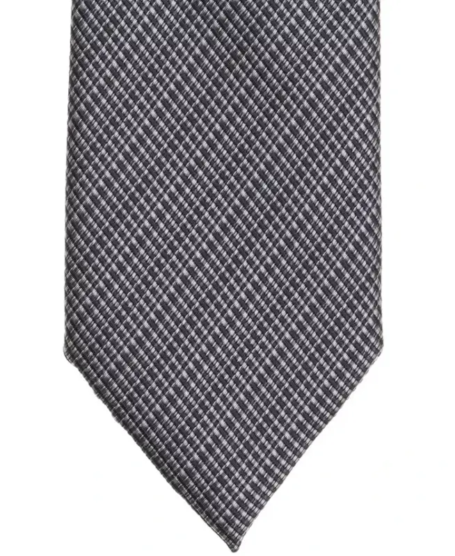 Men's Balaton Textured Stripe Tie, Exclusively at Modazone - Onyx - 3