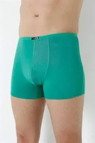 Men's Bamboo Boxer Briefs Green Elastic Waist 5-Pack - 17
