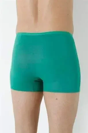 Men's Bamboo Boxer Briefs Green Elastic Waist 5-Pack - 7