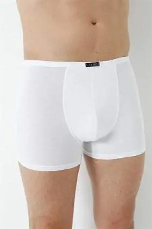 Men's Bamboo Boxer Briefs White Thin Elastic Waistband 5 Pack - 14