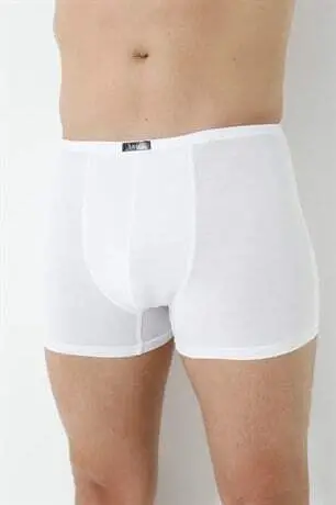 Men's Bamboo Boxer Briefs White Thin Elastic Waistband 5 Pack - 7