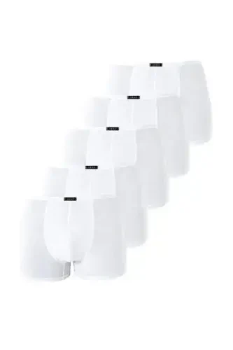 Men's Bamboo Boxer Briefs White Thin Elastic Waistband 5 Pack - 3