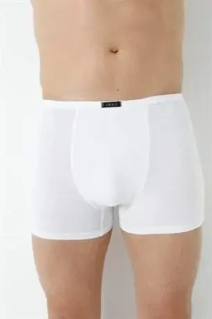 Men's Bamboo Boxer Briefs White Thin Elastic Waistband 5 Pack - 4