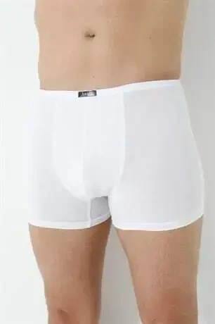 Men's Bamboo Boxer Briefs White Thin Elastic Waistband 5 Pack - 13