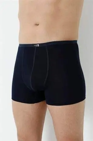 Men's Bamboo Boxer Navy Thin Waist Elastic 5-Pack - 5
