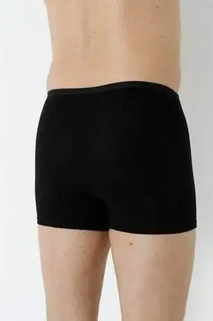 Men's Bamboo Boxers Black Thin Waist Elastic 5 Pack - 9