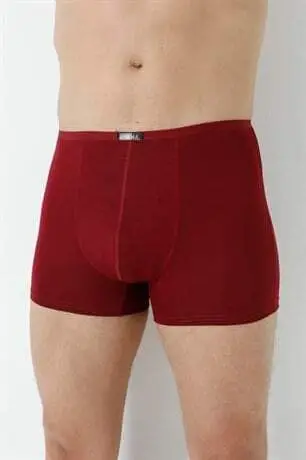 Men's Bamboo Boxers Burgundy Slim Waist Elastic 5-Pack - 6
