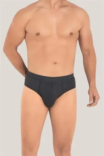 Men's Bamboo Slip Brief Solid Smokey 3-Pack - BÜYÜKBEDENIZ (1)