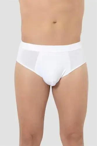 Men's Bamboo Slip Briefs Plain White 3-Pack - 3