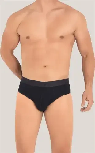 Men's Bamboo Slip Underwear Plain Navy Blue 3-Pack - 3